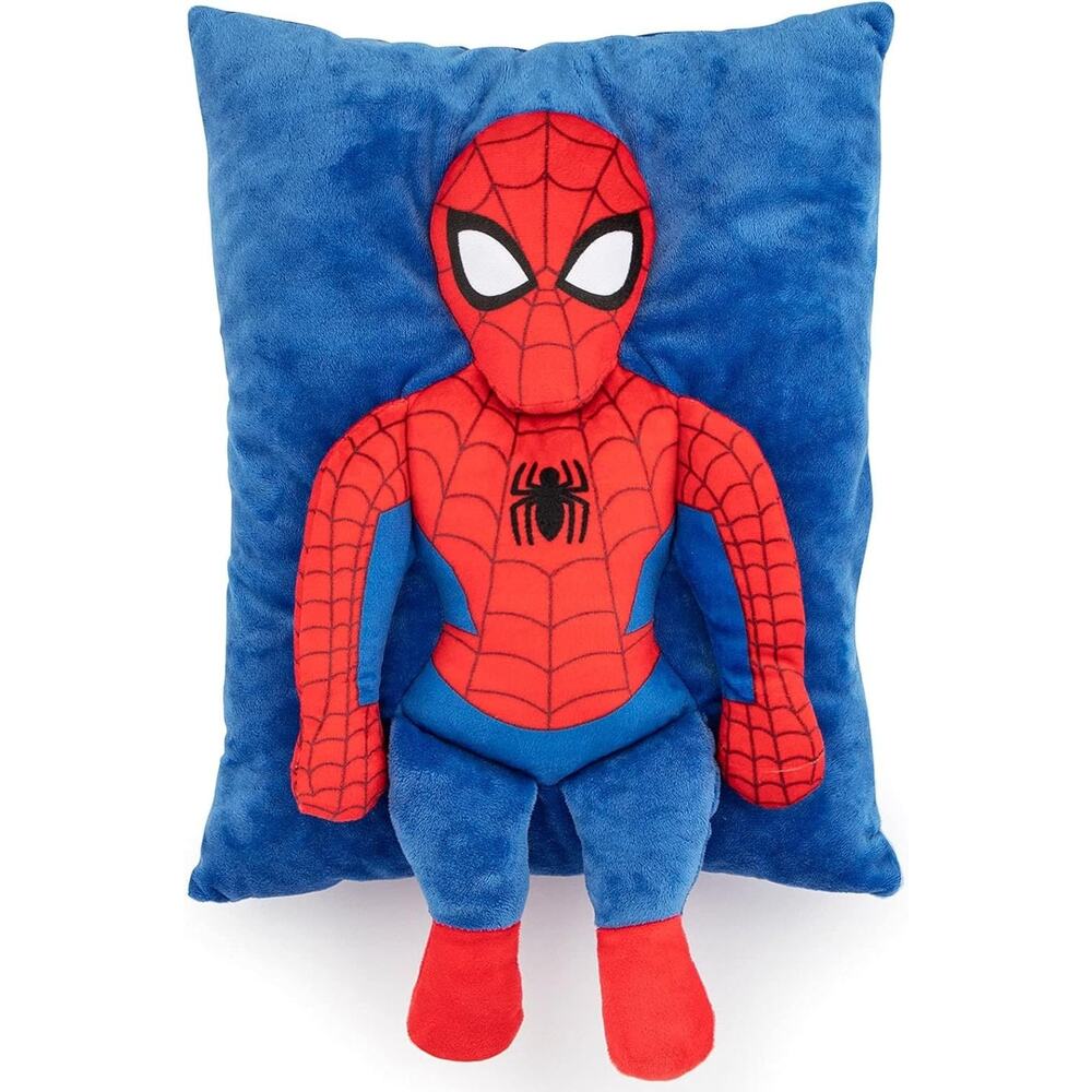 Super Soft Blue Spiderman 3D Snuggle Plush Avengers Pillow 15" Brand New in Bag